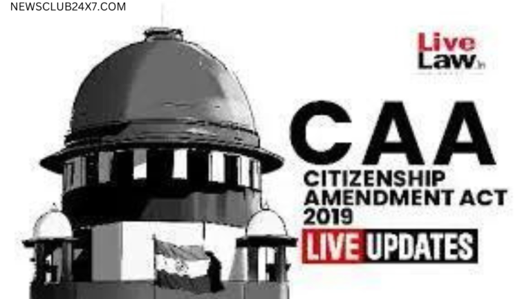 CAA के खिलाफ दायर याचिका (Petition Filed Against CAA) पर SC में आज सुनवाई : 237 पिटीशन लगाई गई है; 11 मार्च (11March)  को कानून का नोटिफिकेशन (Notification) जारी हुआ।